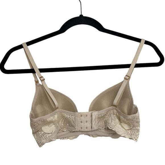 Aerie Lace Push-up Bra in Light Tan/Nude - Size 32C - Picture 2 of 5